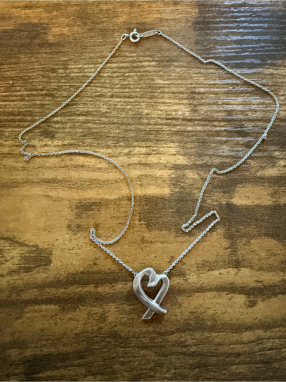 Tiffany & Co. Sterling Silver Paloma Picasso Loving Heart Necklace